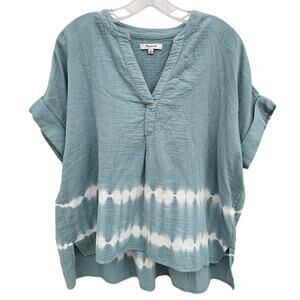 Madewell Tie-Dye Lightspun Lakeline Popover Blouse-Size M